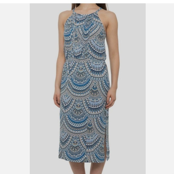 Aventura Celia halter sleeveless dress organic eco mosaic L - Picture 1 of 14
